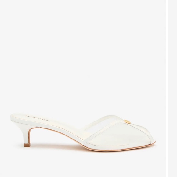 Reformation Shoes - Reformation Wisdom Peep Toe Mule Ivory - Size 7